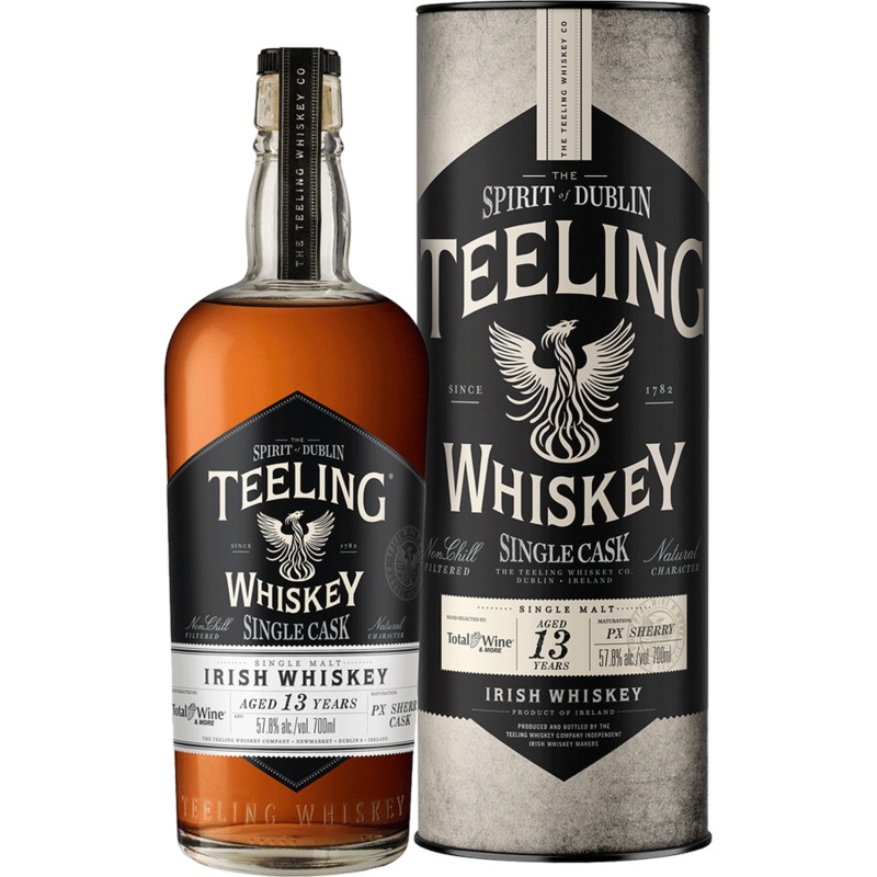 TEELING SINGLE MALT IRISH WHISKEY SINGLE CASK VIRGIN AMERICAN OAK 116.6 750ML 750ML