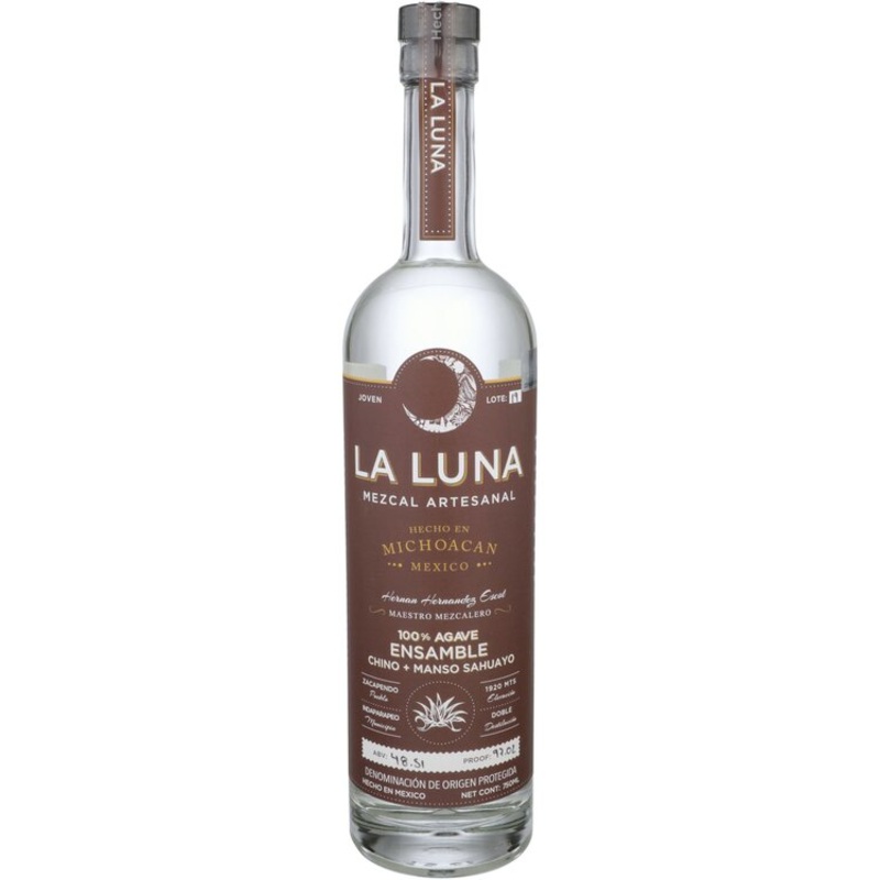 La Luna Mezcal Joven Ensamble Chino + Manso Sahuayo 97.02 750ML 750ML
