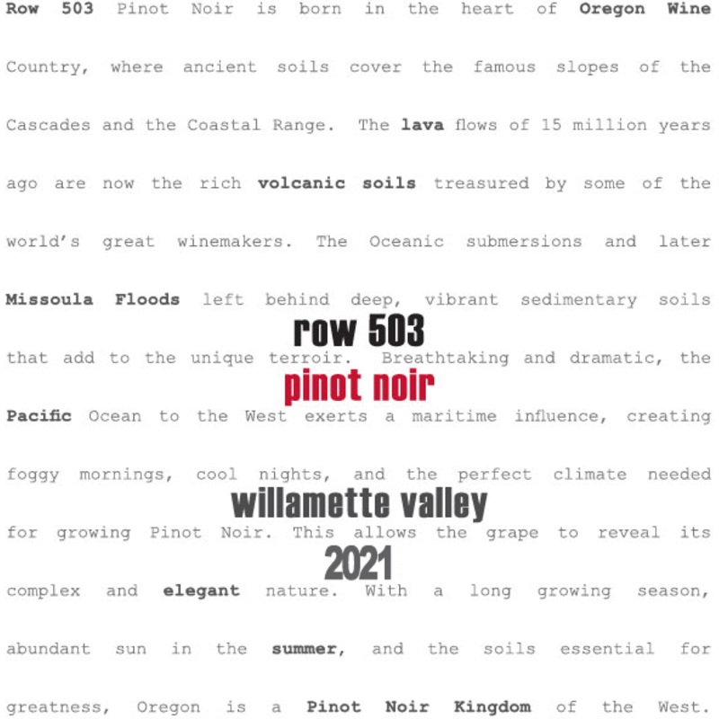 ROW 503 PINOT NOIR 2021 750 mL