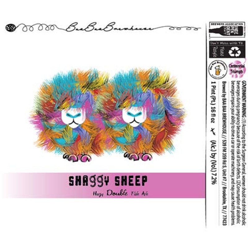Baa Baa Shaggy Sheep Hazy Double Pale Ale 16OZ SINGLE CAN