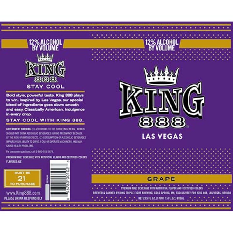 King 888 Grape 16OZ SINGLE CAN
