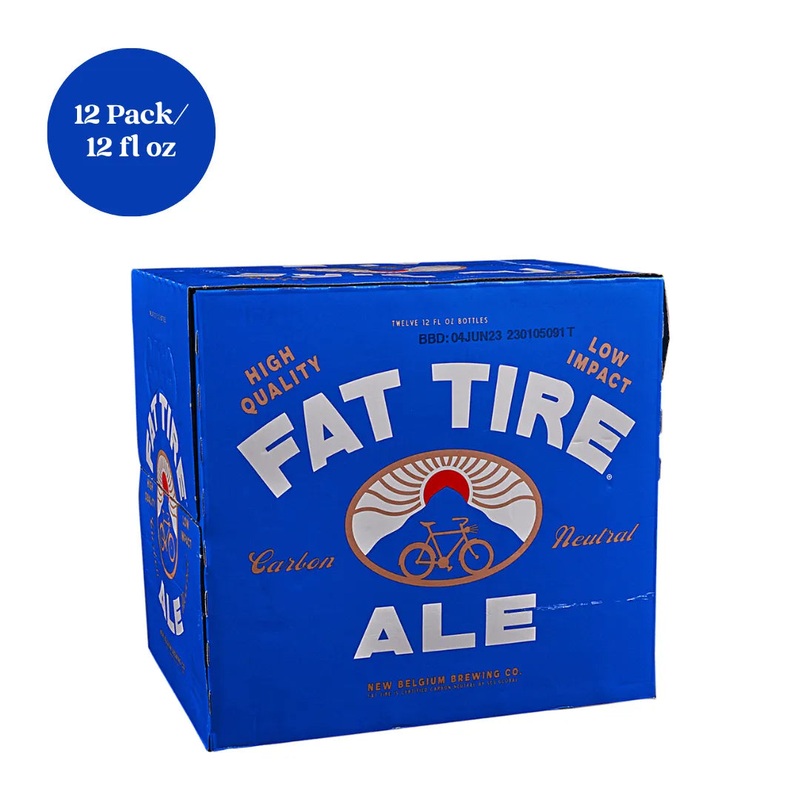 New Belgium Fat Tire Amber Ale Beer 12pk 12 fl oz Bottles