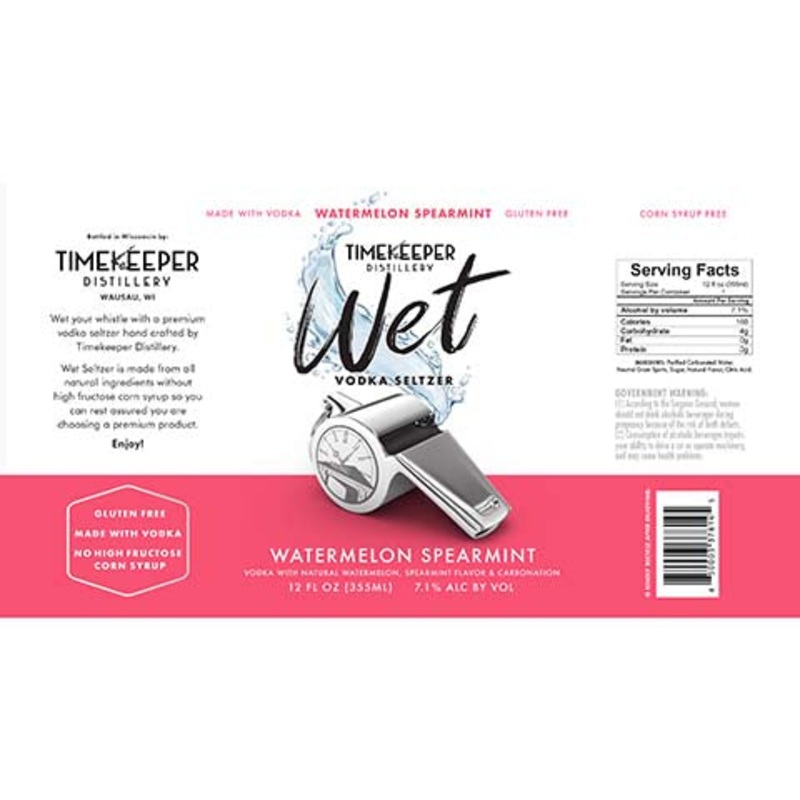 Wet Vodka Seltzer Wet Watermelon Spearmint Vodka Seltzer 12OZ SINGLE CAN