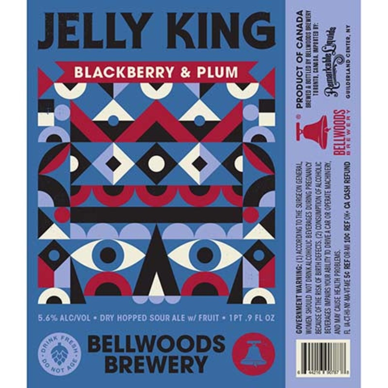 Bellwoods Jelly King Blackberry & Plum Sour Ale 500ML BTL