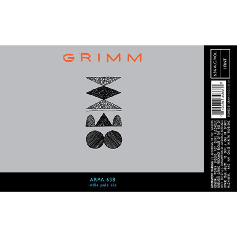 Grimm Arpa 638 IPA 16OZ SINGLE CAN