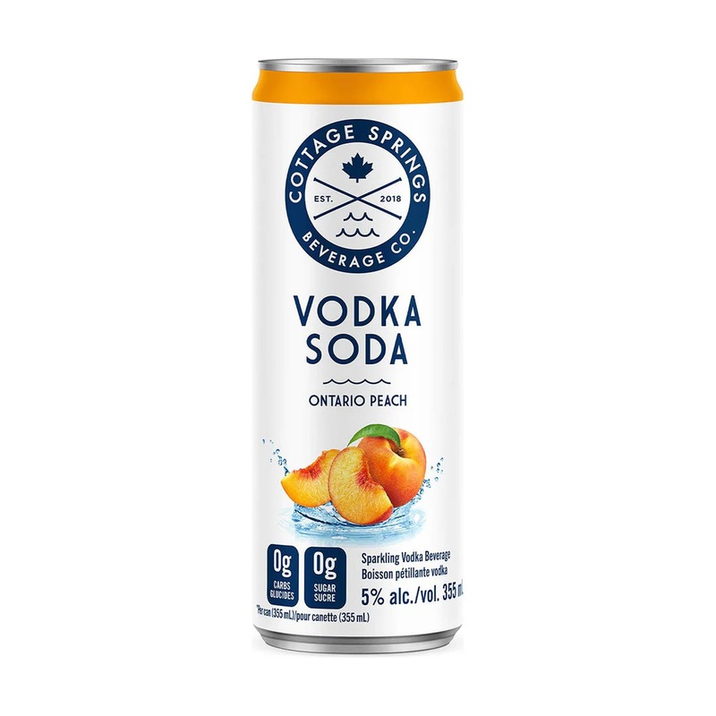 COTTAGE SPRINGS VODKA SODA PEACH 473ML CAN @ Kelowna [1040669] 473 ml