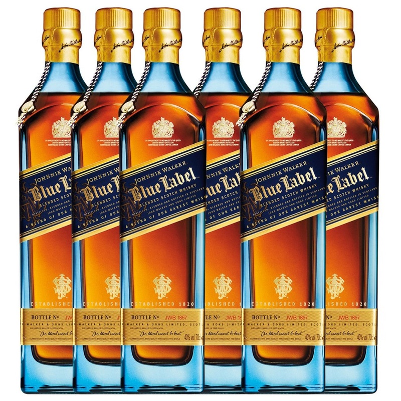 Johnnie Walker Blue Label Blended Scotch Whisky 50ml 6pk