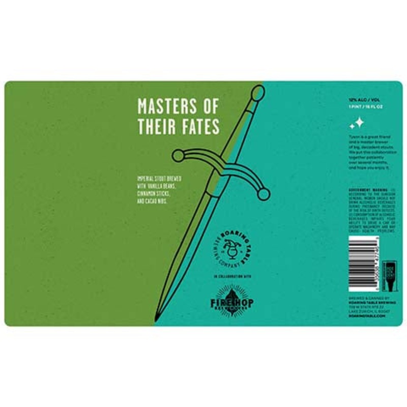 Roaring Table Masters of Their Fates Imperial Stout 16OZ SINGLE CAN