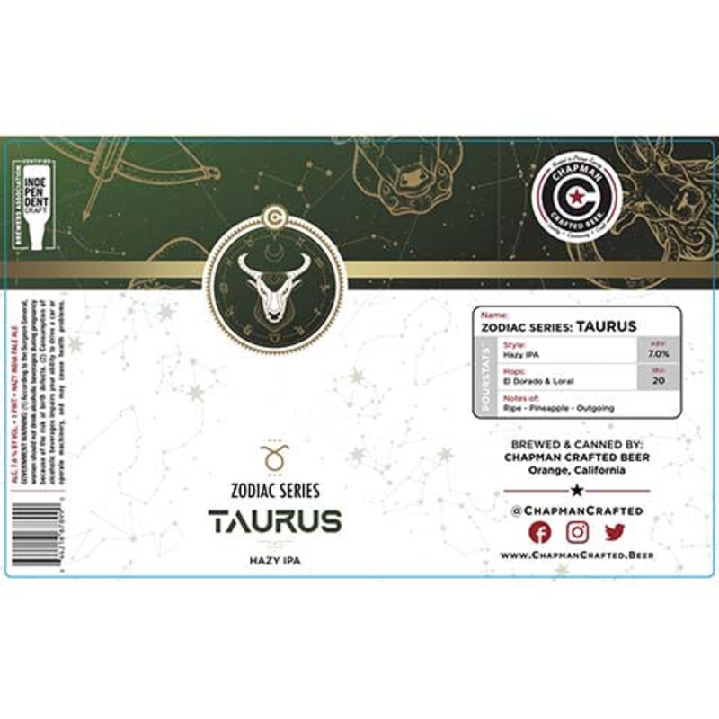 Chapman Crafted Zodiac Series Taurus Hazy IPA 16OZ SINGLE CAN