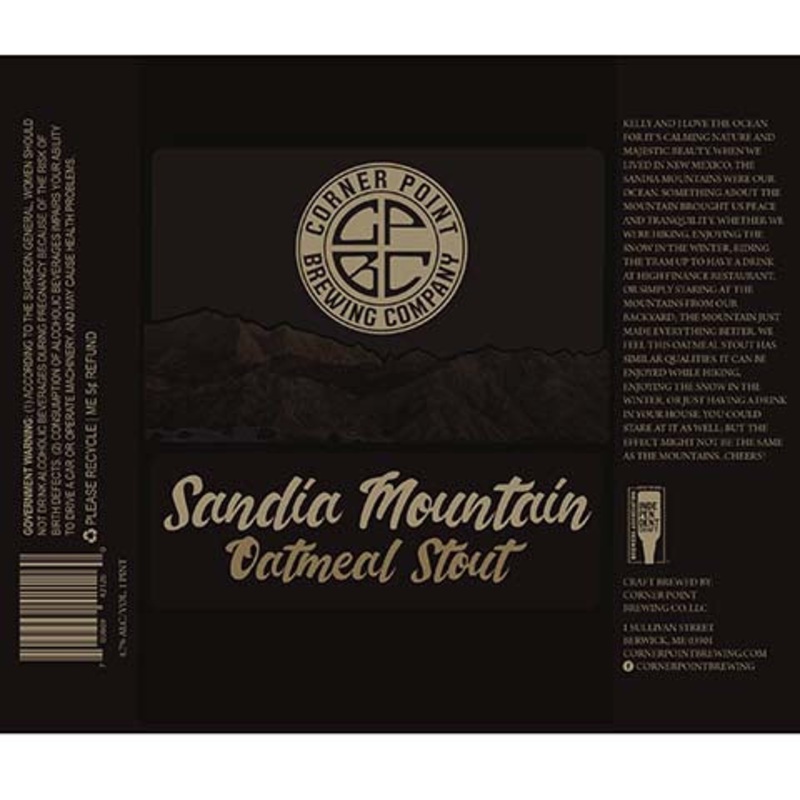 Corner Point Sandia Mountain Oatmeal Stout 16OZ SINGLE CAN