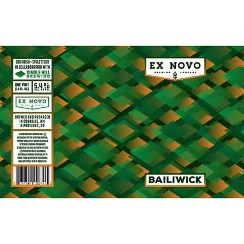 Ex Novo Bailiwick Irish Stout 16OZ SINGLE CAN