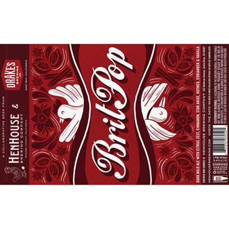 HenHouse Brit Pop Dark Mild Ale 16OZ SINGLE CAN