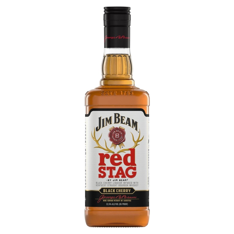 JIM BEAM RED STAG BLACK CHERRY BOURBON WHISKEY 750ML @ Southgate [1001575] 750 ml
