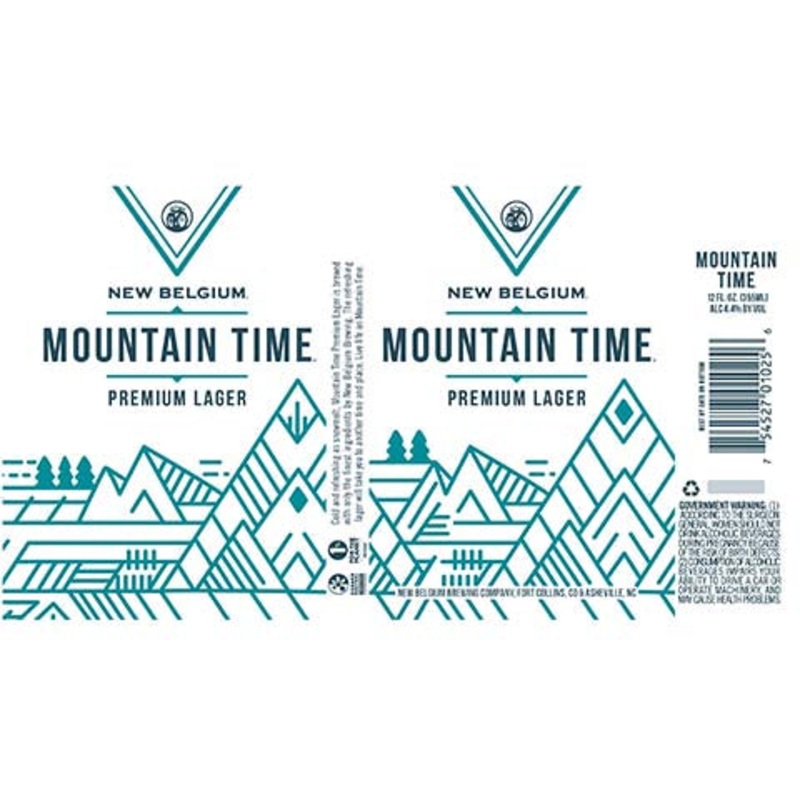 New Belgium Mountain Time Premium Lager 12OZ SINGLE CAN
