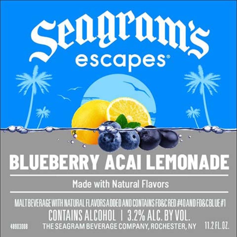 Seagrams Blueberry Acai Lemonade 330ML BTL