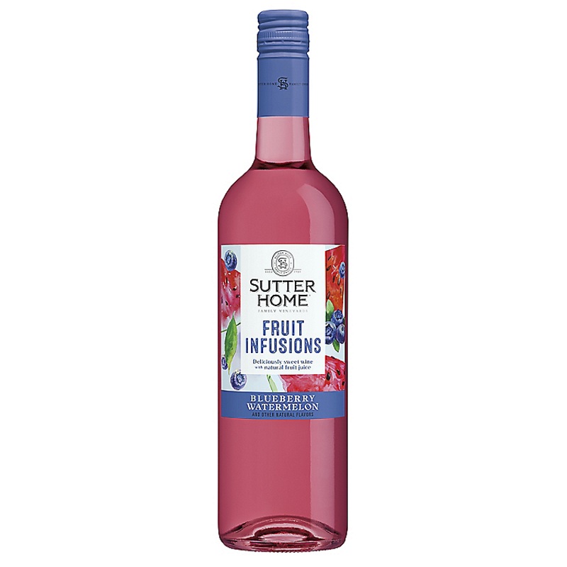 SUTTER HOME BLUEBERRY WATERMELON FLAVORED WINE FRUIT INFUSIONS 750ML 750ML