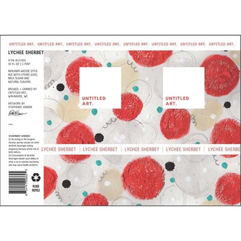 Untitled Art Lychee Sherbet Berliner Weisse Ale 16OZ SINGLE CAN
