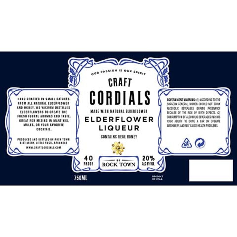 Craft Cordials Elderflower Liqueur 750ML BTL