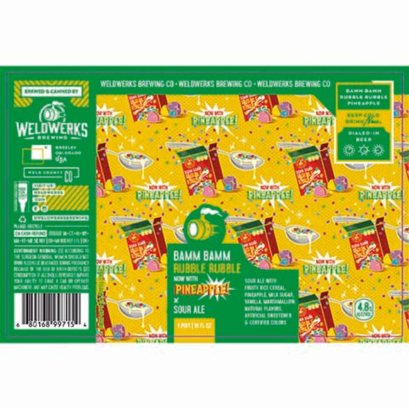 Weldwerks Bamm Bamm Rubble Rubble Now with Pineapple Sour Ale 16OZ SINGLE CAN