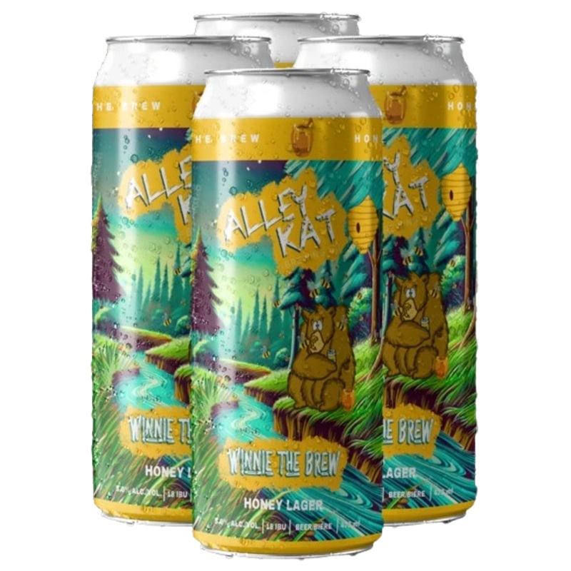 ALLEY KAT WINNIE THE BREW HONEY LAGER 473ML 4PK CAN @ Red Deer [1056557] 1892 ml