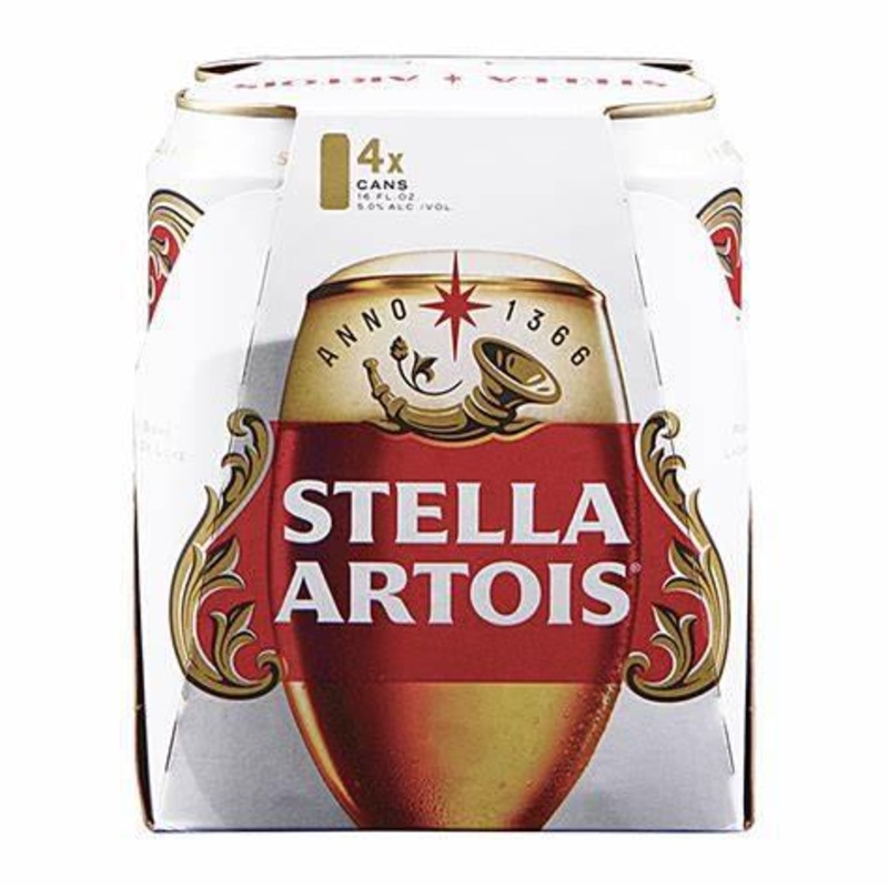 Beer IM Stella Artois Can 4pk 00992