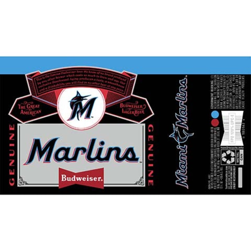 Budweiser Miami Marlins 12OZ SINGLE CAN