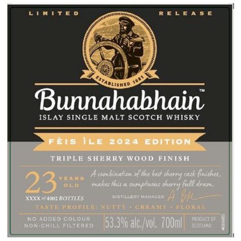 Bunnahabhain Fis le 2024 Triple Sherry Wood Finish