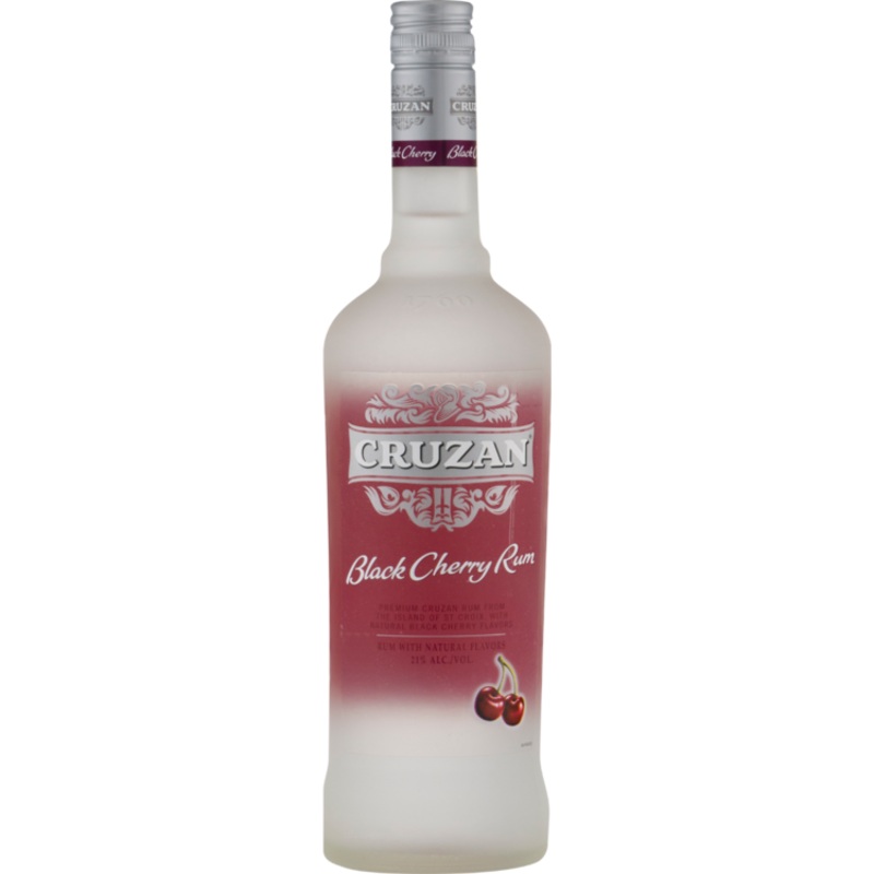 CRUZAN BLACK CHERRY FLAVORED RUM 42 750ML 750ML