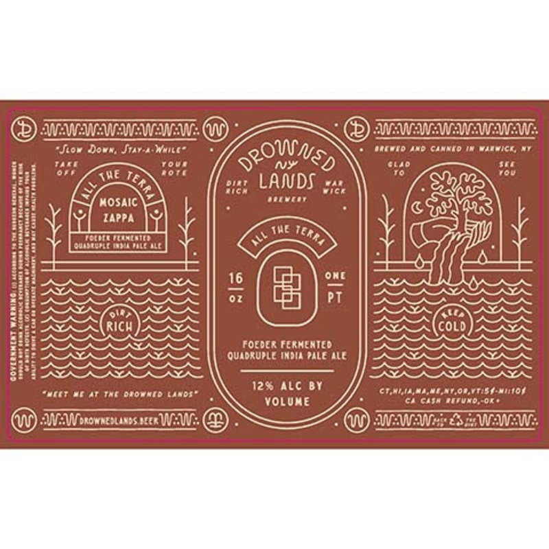 Drowned Lands All The Terra Quadruple IPA 16OZ SINGLE CAN