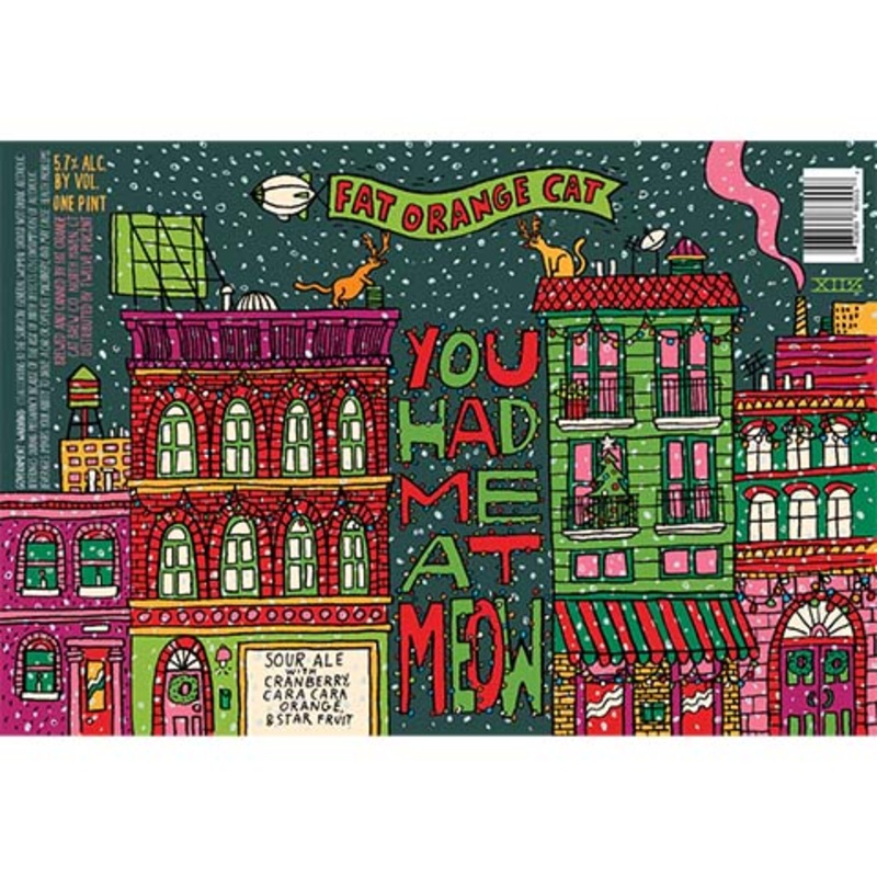 Fat Orange Cat You Had Me At Meow Sour (Cranberry, Cara Cara Orange, & Star Fruit) 16OZ SINGLE CAN