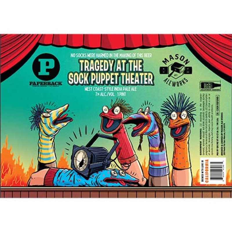 Mason Aleworks Tragedy At The Sock Puppet Theater IPA 16OZ SINGLE CAN