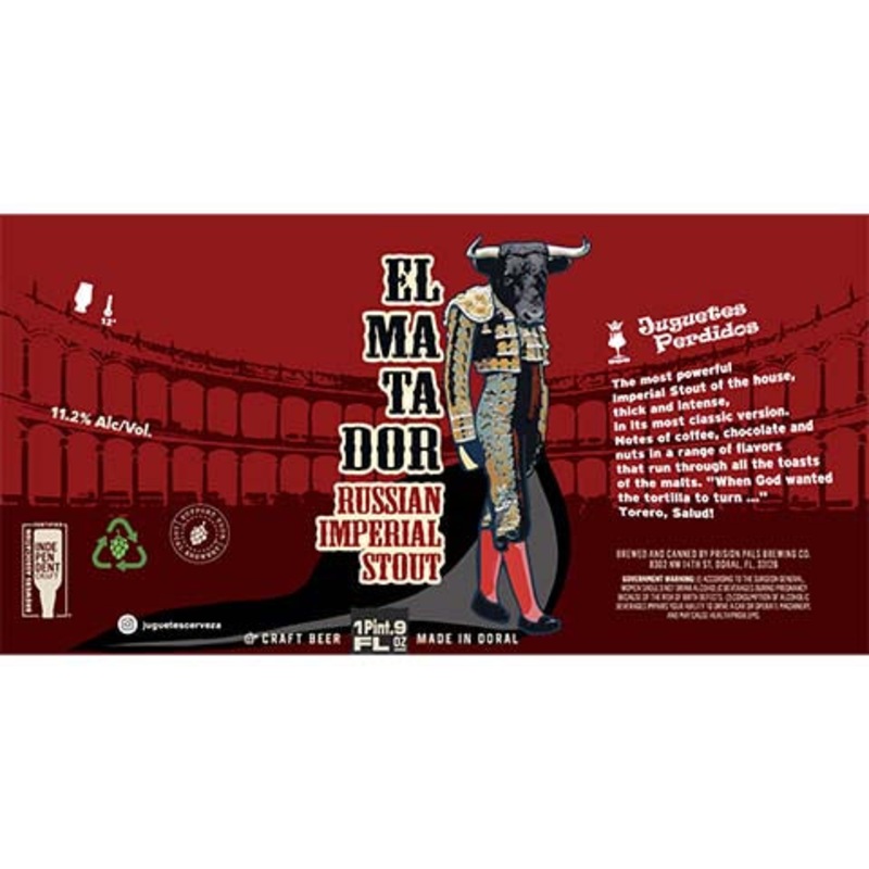 Prision Pals El Matador Imperial Stout 500ML SINGLE CAN