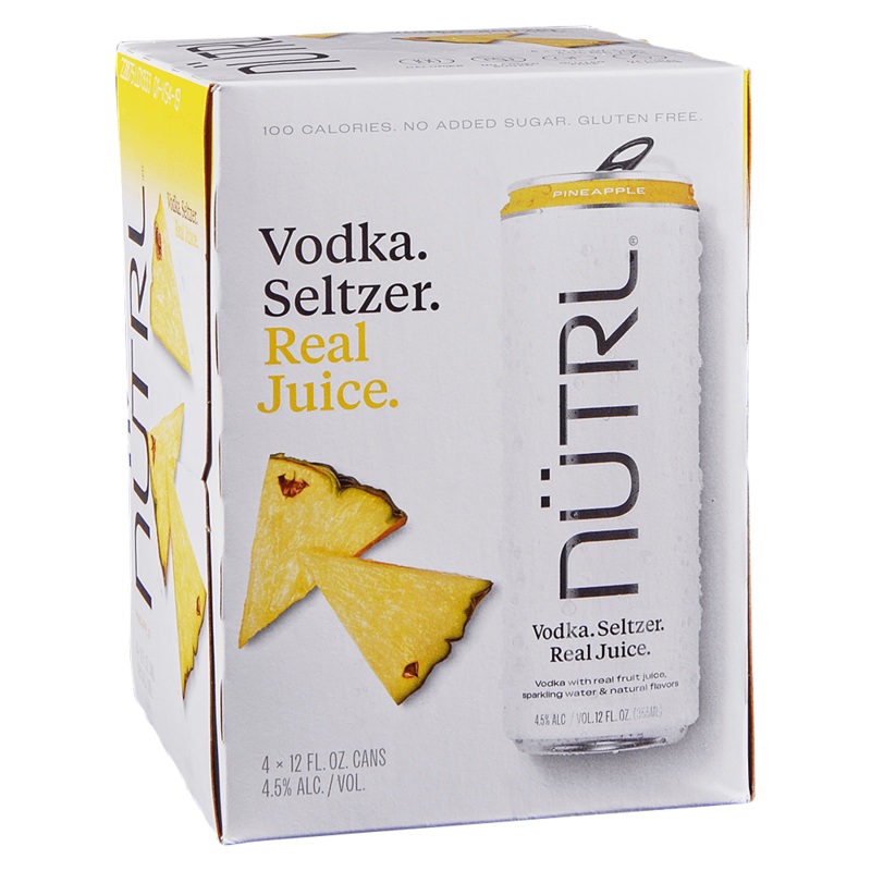 Seltzer NUTRL 4pk Pineapple 205000
