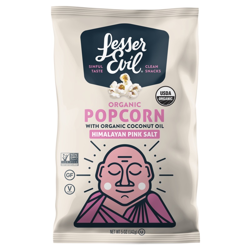 Lesser Evil Himalayan Pink Salt Popcorn