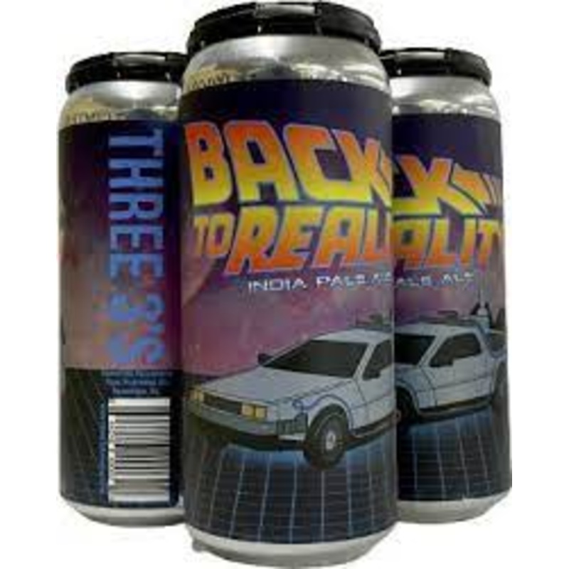 Three 3's Back to Reality IPA 4pk Can