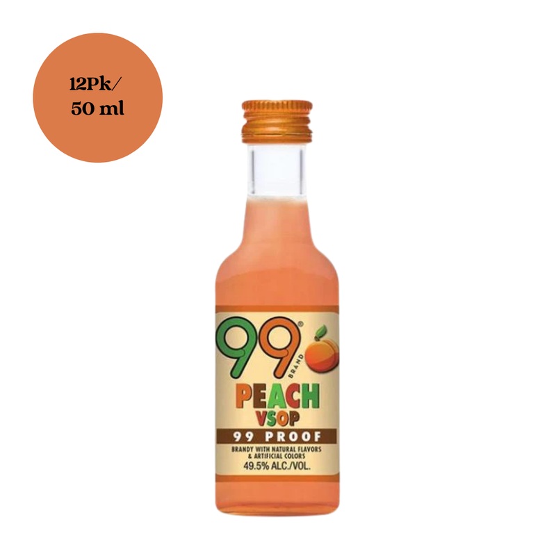 99 Peach VSOP 12pk 50ml Shots