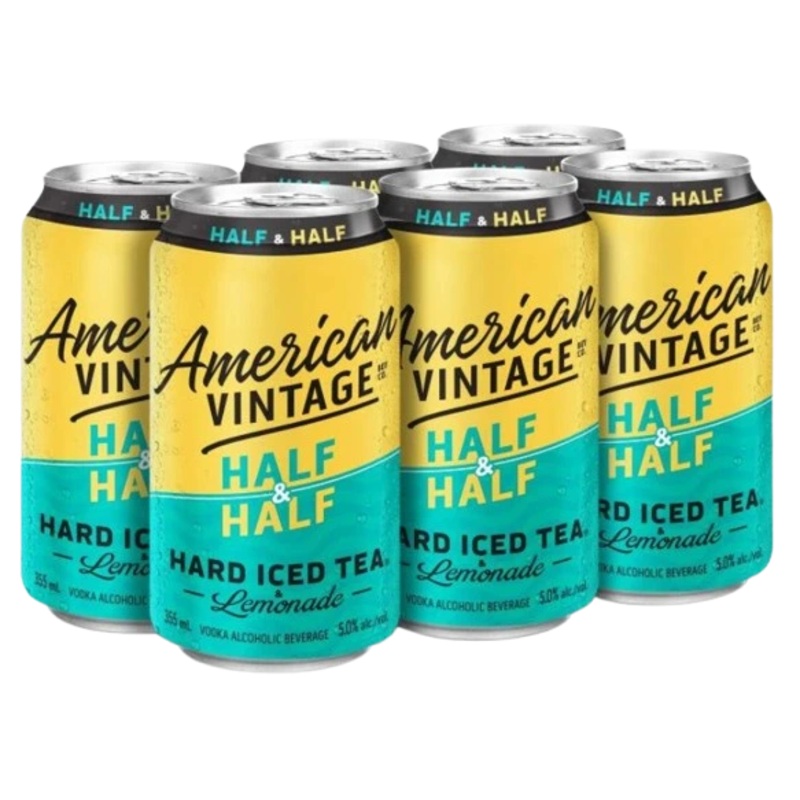 AMERICAN VINTAGE HALF & HALF HARD ICED TEA 355ML 6PK CAN @ Deerfoot City [1026034] 2130 ml