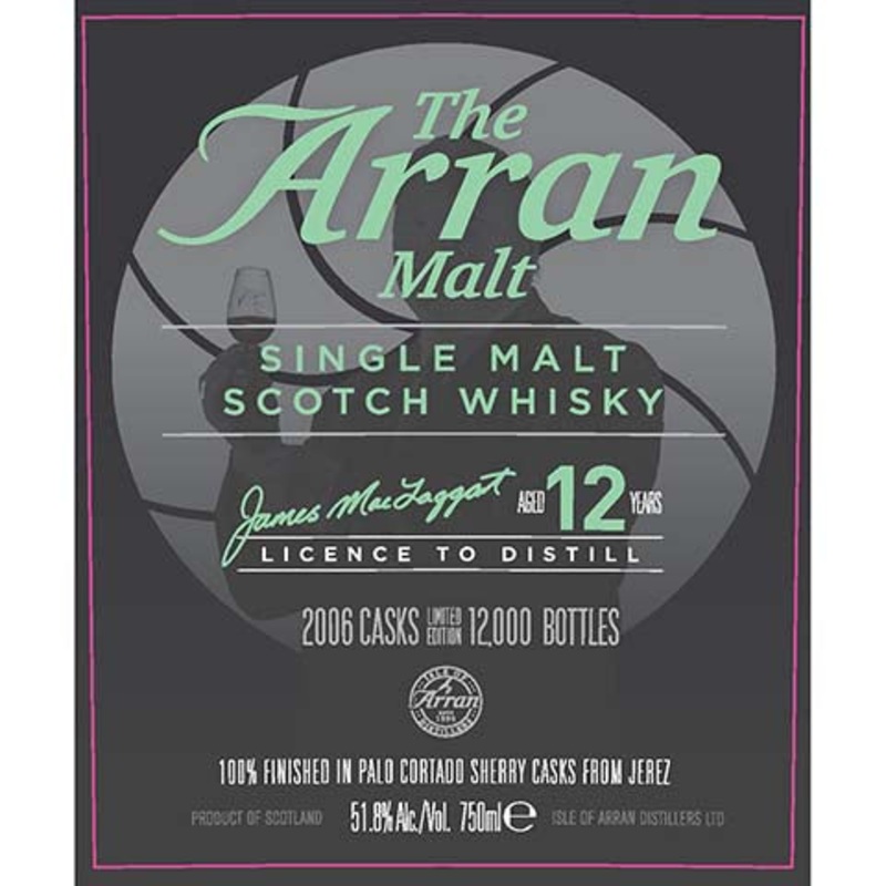 Arran James Mctaggert Aged 12 Years Scotch Whisky 750ML BTL