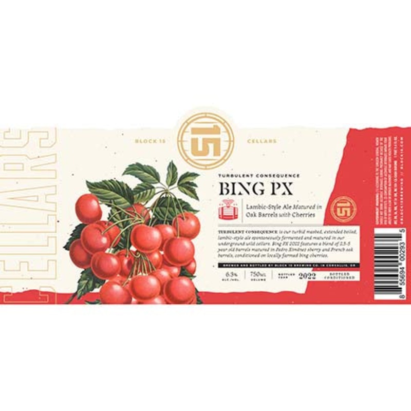 Block 15 Turbulent Consequence Bing PX Lambic Ale 750ML BTL