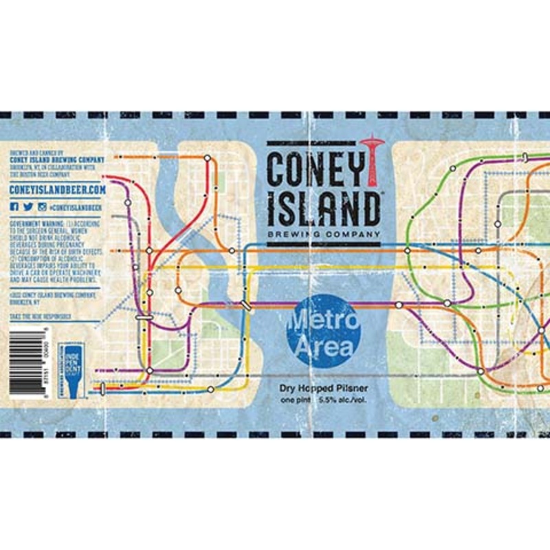 Coney Island Metro Area Dry Hopped Pilsner 16OZ SINGLE CAN