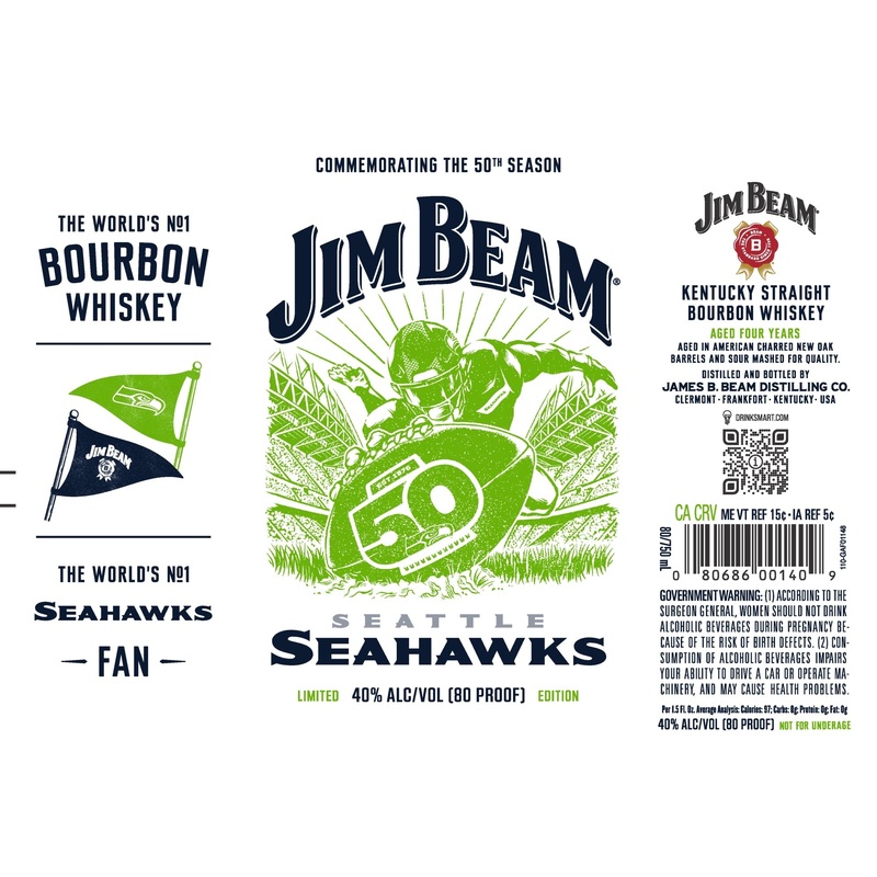 Jim Beam Seattle Seahawks 50th Season Limited Edition Bourbon