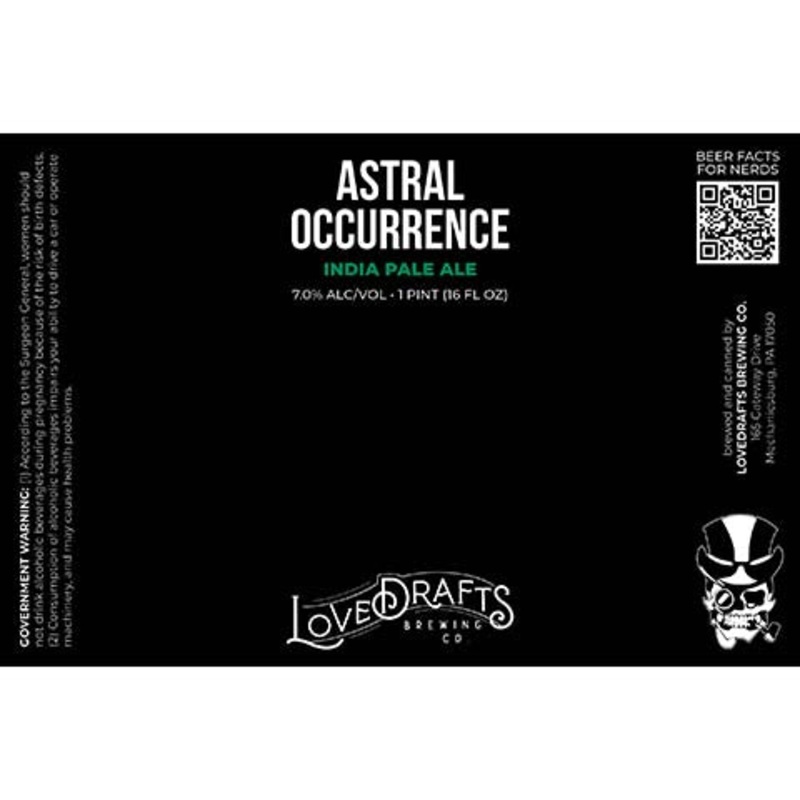 Lovedrafts Astral Occurence IPA 16OZ SINGLE CAN