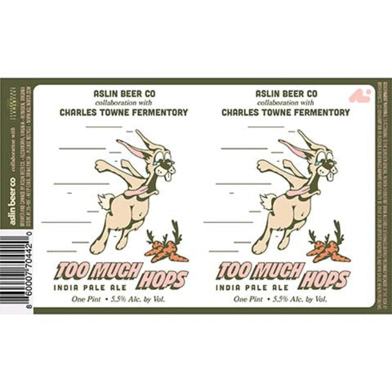 Aslin Too Much Hops IPA 16OZ SINGLE CAN