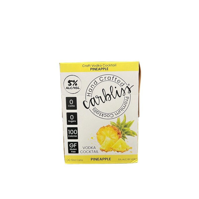 Carbliss Pineapple Vodka Cocktail 4 Pack Cans