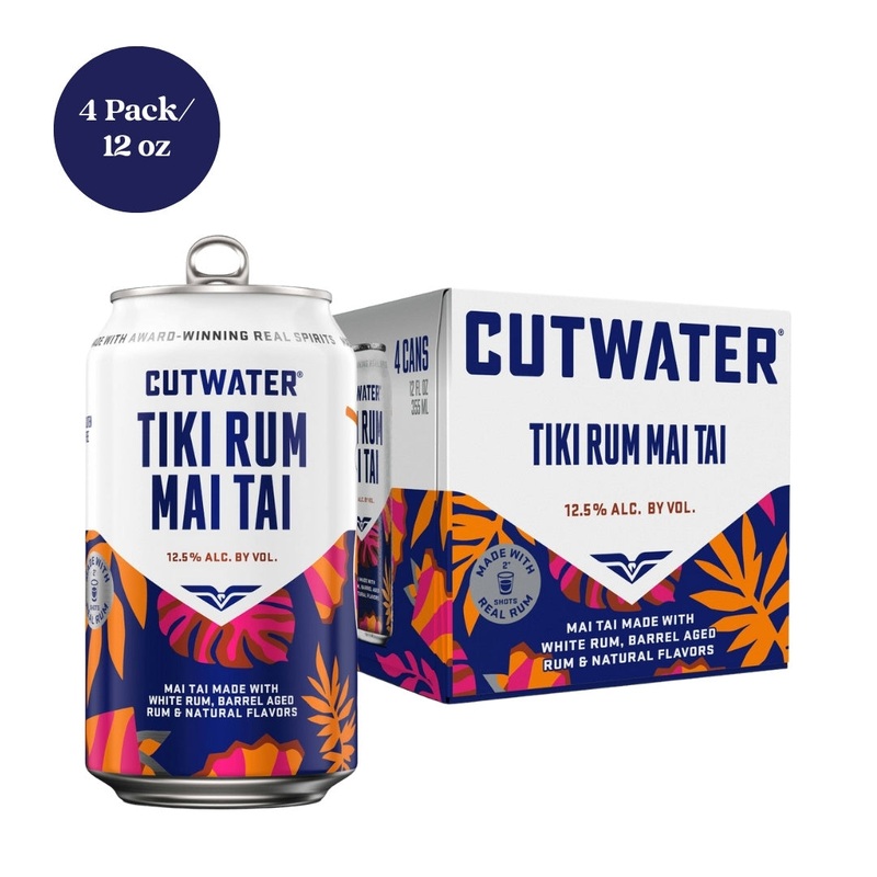 Cutwater Tiki Rum Mai Tai Ready-to-Drink 4pk 12oz Canned Cocktails