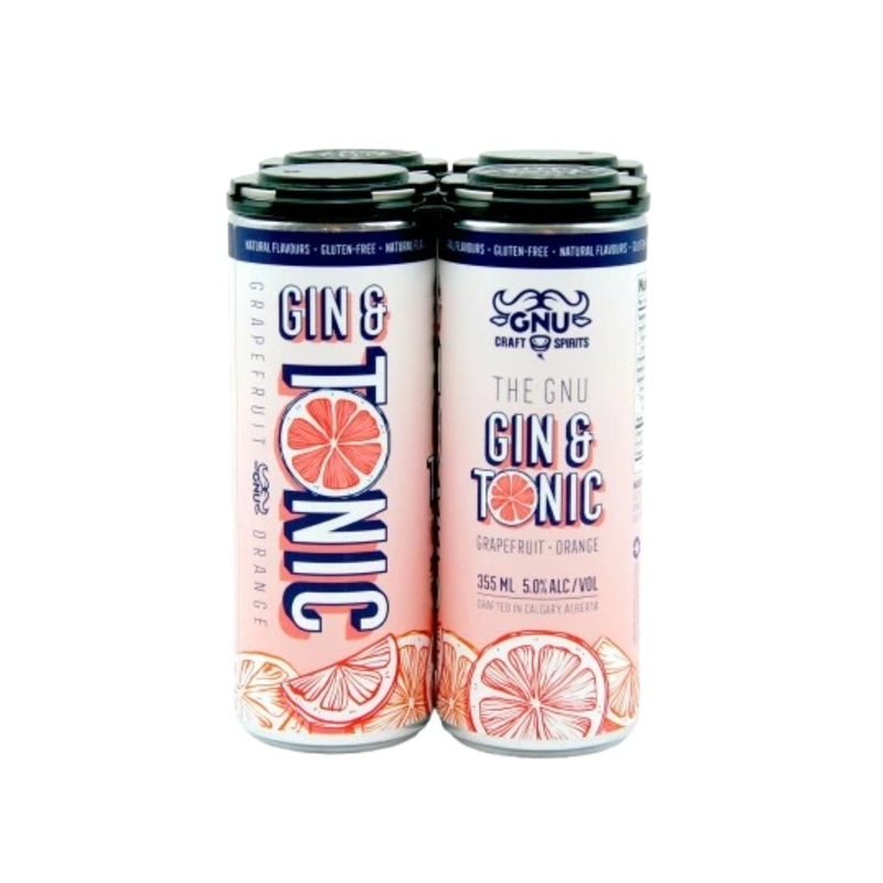GNU GIN & TONIC GRAPEFRUIT ORANGE 355ML 4PK CAN @ Lethbridge [1052181] 1420 ml