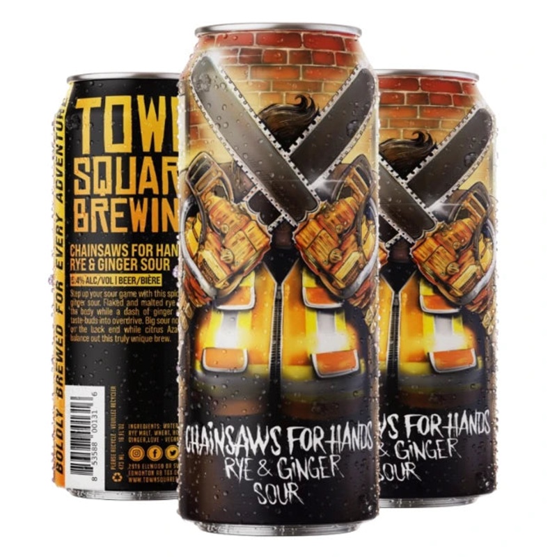TOWN SQUARE CHAINSAWS FOR HANDS RYE & GINGER 473ML 4PK CAN @ Red Deer [1006103] 1892 ml