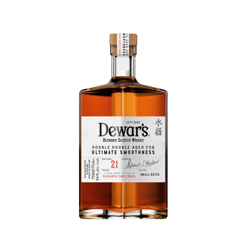 DEWARS 21YR DOUBLE DOUBLE MIZUNARA CASK SCOTCH 750ML @ Emerald Hills [1055884] 750 ml