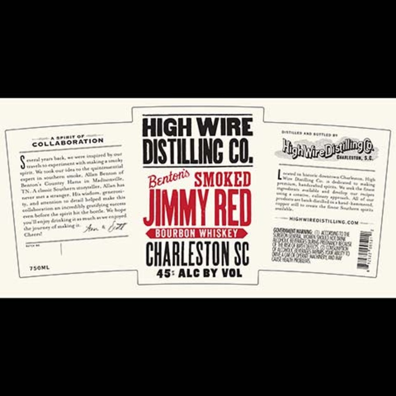 High Wire Bentons Smoked Jimmy Red Bourbon Whiskey 750ML BTL