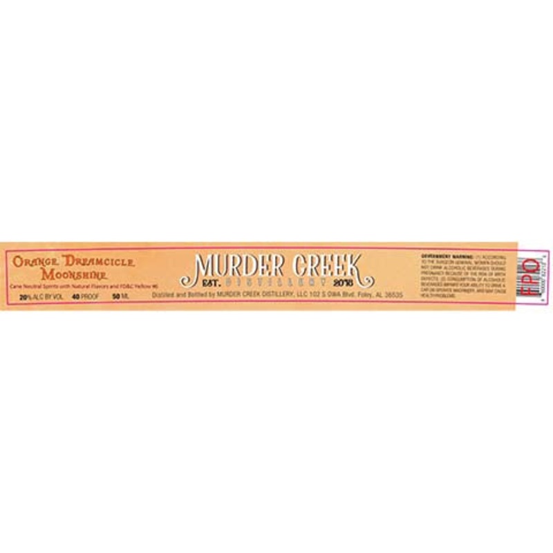 Murder Creek Orange Dreamcicle Moonshine 50ML BTL